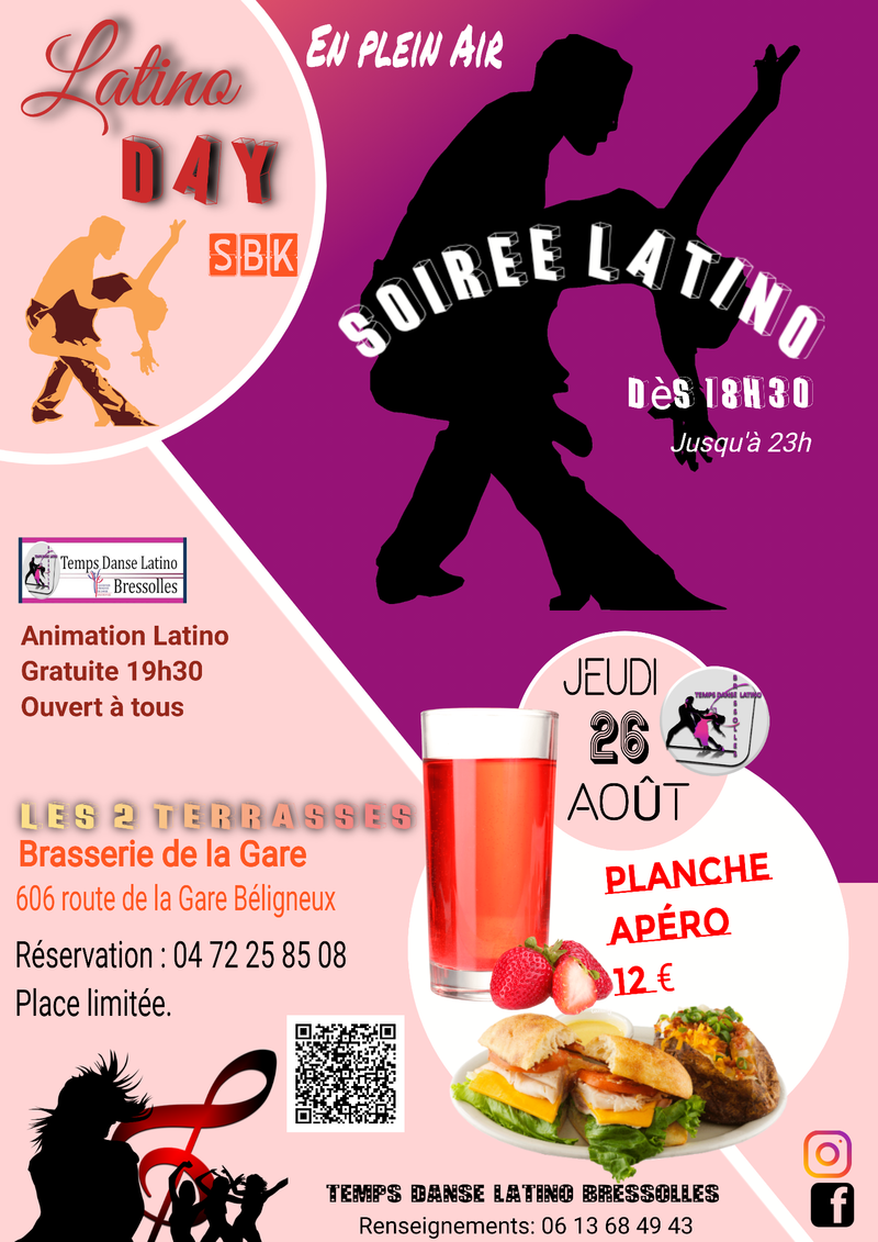Affiche Animation + soirée latino