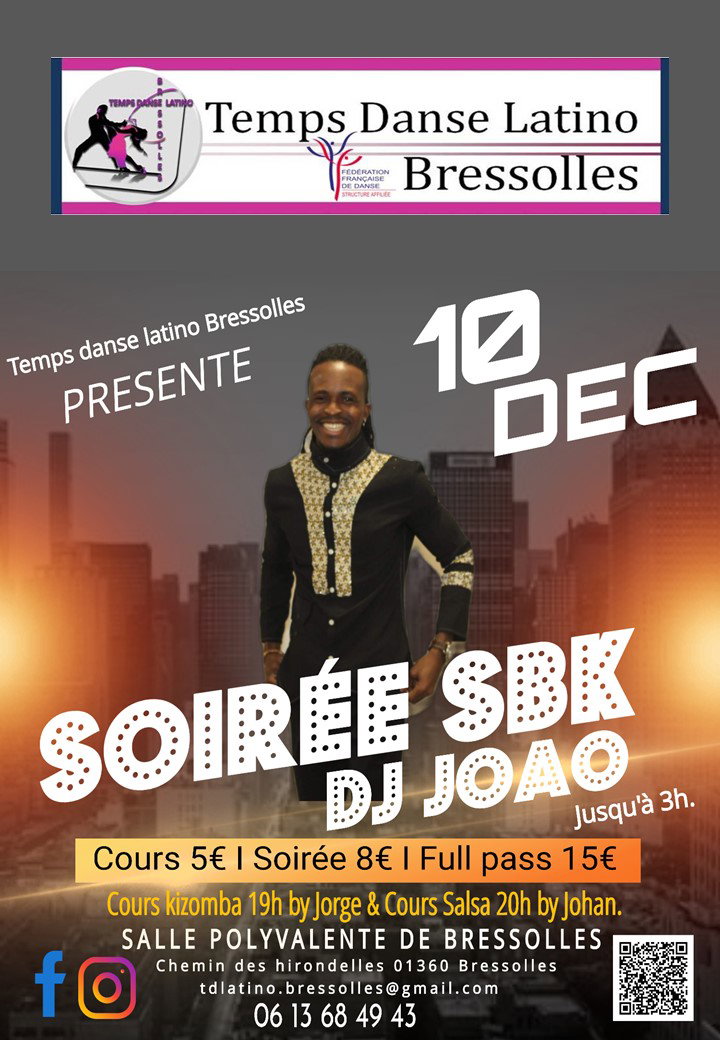 Affiche SOIREE LATINO ET COURS DJ JOAO