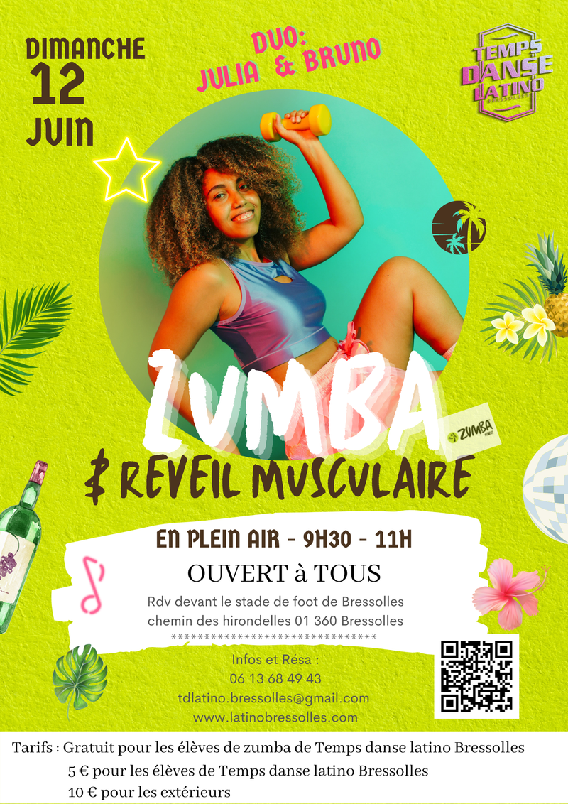 Affiche stage Réveil musculaire & Zumba plein air
