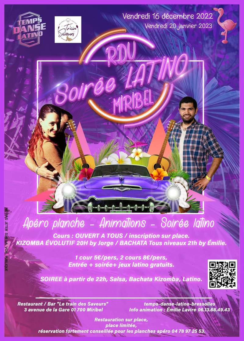 Affiche Le train des saveurs LATINO - 2ème édition