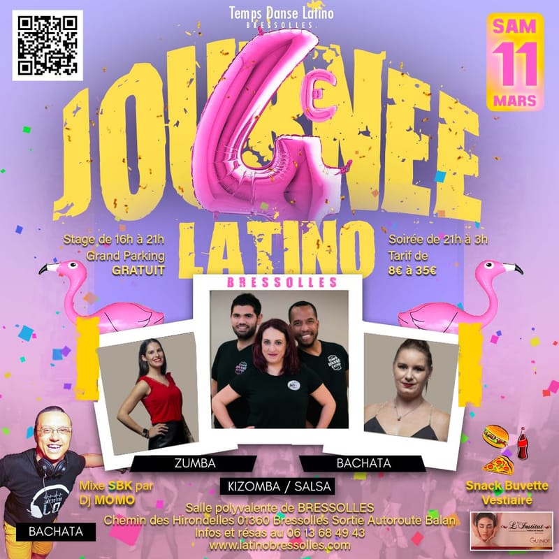 Affiche SOIREE LATINO SBK Bressolles - 4ème édition