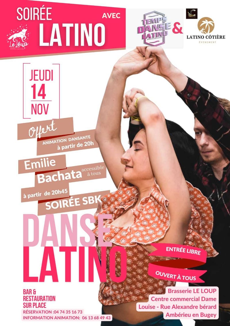 Affiche Animation & Soirée SBK au LOUP Amberieu