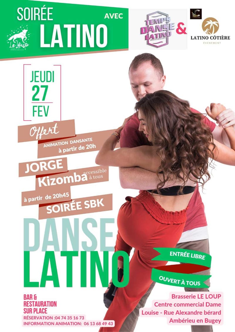 Affiche Soirée Latino à Amberieu en Bugey au LOUP
