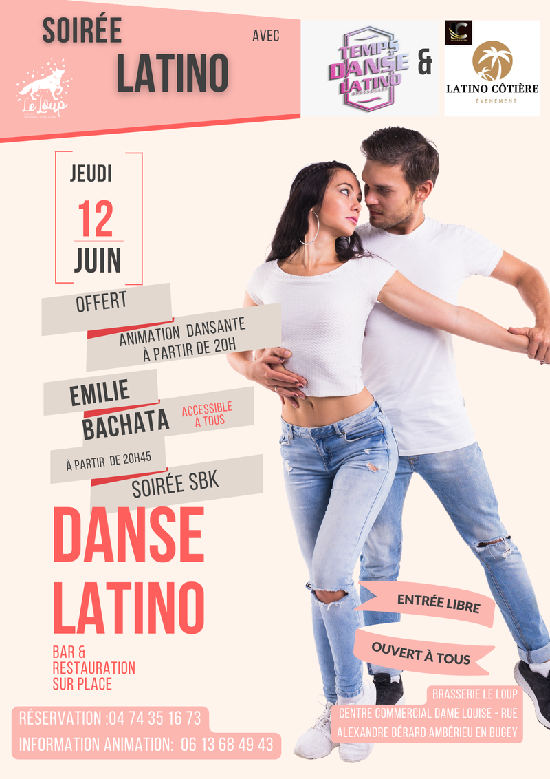 Affiche Soirée Latino à Amberieu en Bugey au LOUP