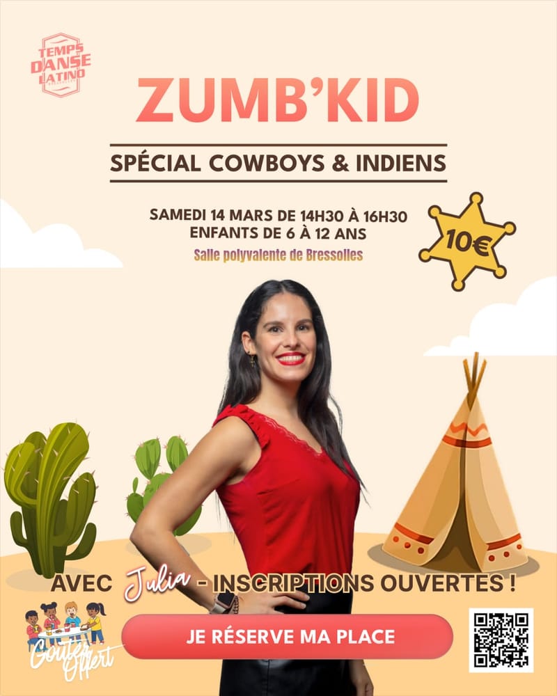 Affiche Zumb'kid - Spécial Cowboys & Indiens