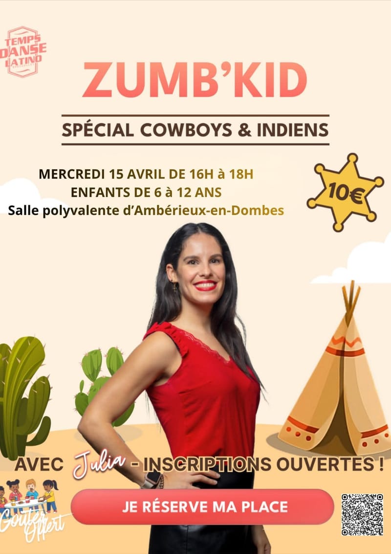 Affiche Zumb'kid - Spécial cowboys & Indiens
