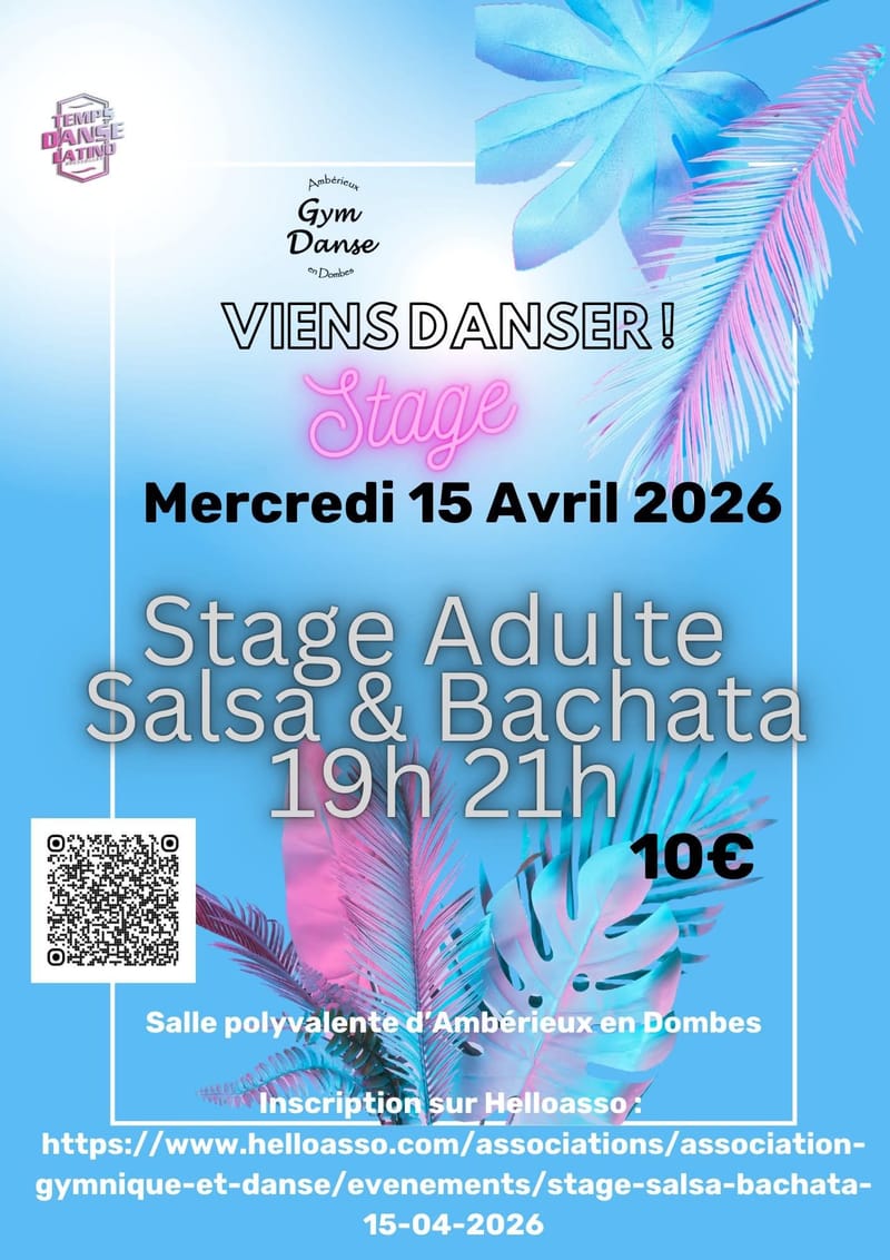 Affiche Initiation et pratique : Salsa & Bachata