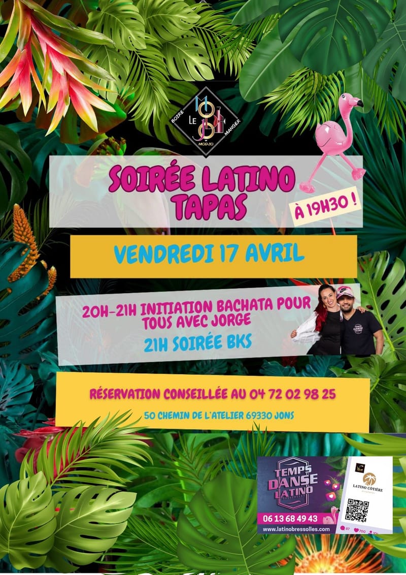 Affiche Initiation Bachata & Soirée Latino